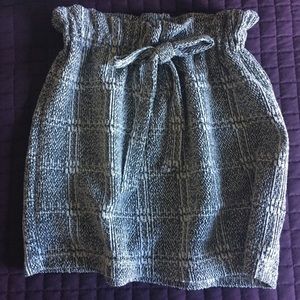 Topshop checked paper bag skirt petite